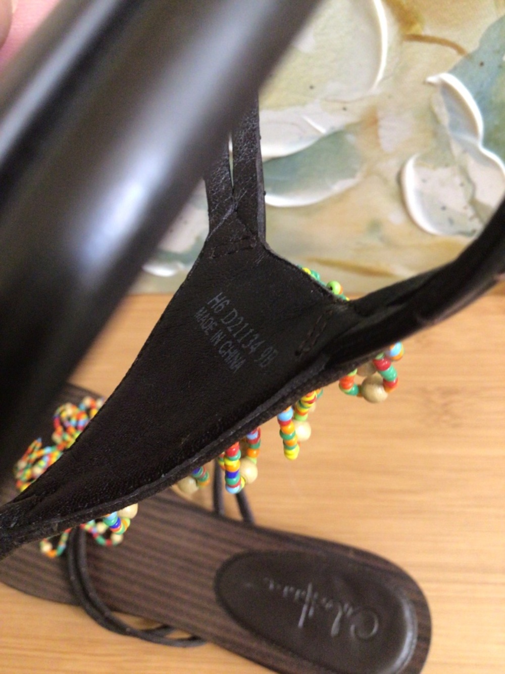 Cole Haan Dark Brown Beaded Tassel Sandals - Picture 14 of 15